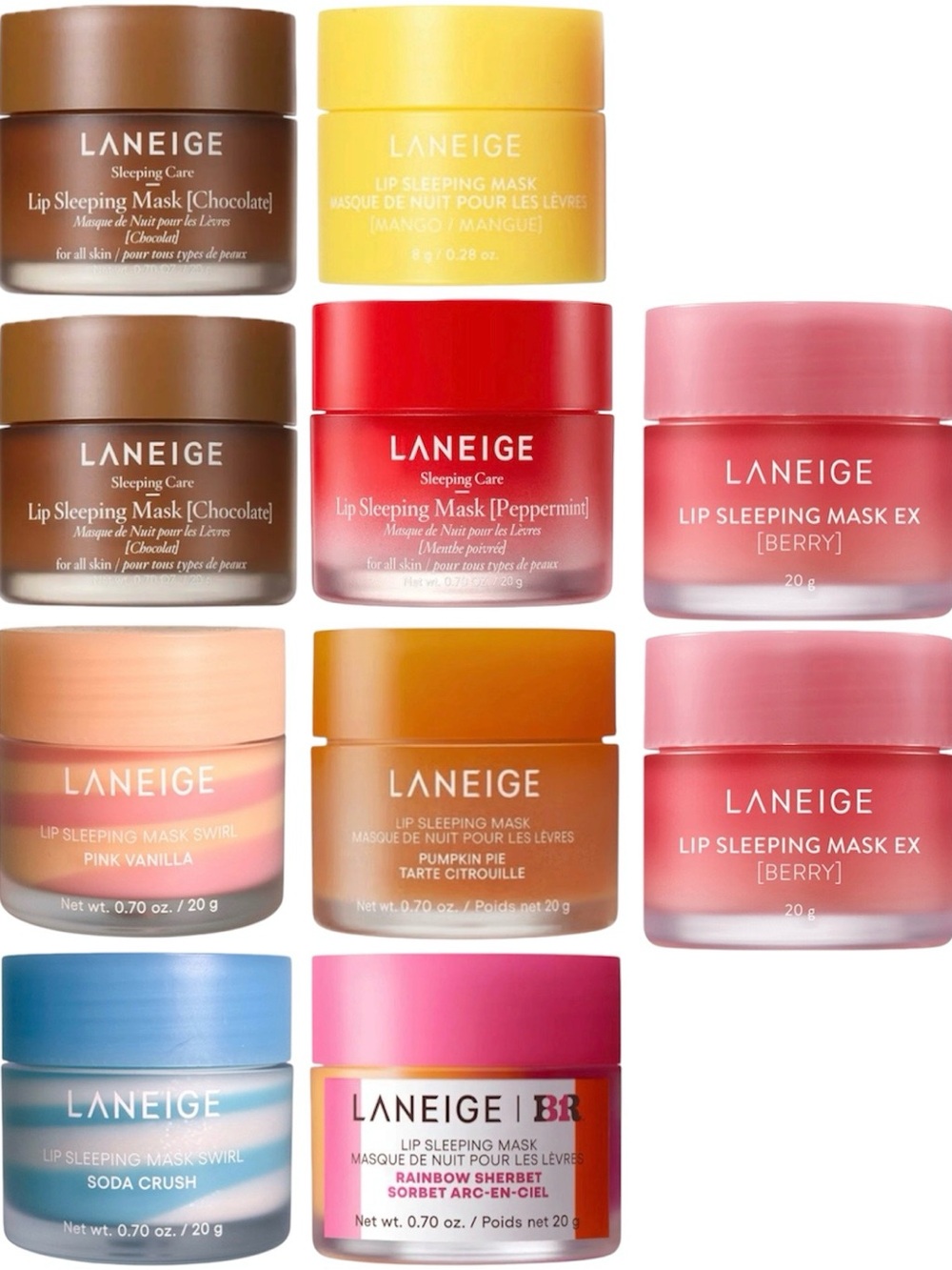 Laneige Lip Sleeping Mask Lot - Various Flavors All New